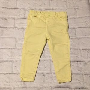 Zara Baby Girl Yellow Jeans/Leggings Size 12/18 M